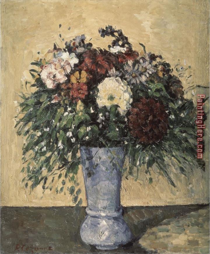 Paul Cezanne Bouquet in a Blue Vase